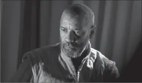  ?? Alison Rosa / Associated Press ?? This image released by A24 shows Denzel Washington in a scene from “The Tragedy of Macbeth.”