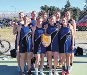  ?? PHOTO: ANGELA MCDONALD ?? Celebratio­n time . . . The victorious Molyneux team with the Vincent Shield after winning Saturday’s final.