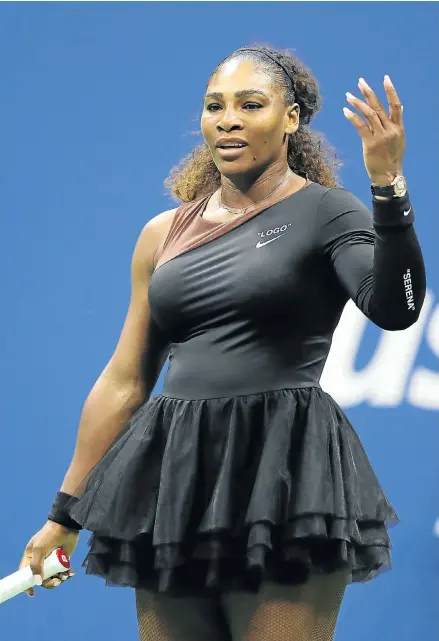  ?? Picture: Elsa/Getty Images/AFP ?? Serena Williams during the US Open final against Naomi Osaka of Japan in New York.