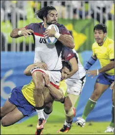  ?? AP FILE ?? Crossover athletes, such as the United States’ Nate Ebner, will be in demand. He played rugby sevens in the Olympics and was also with the NFL’s New England Patriots as a defensive back.