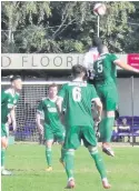  ??  ?? Action from Shepshed Dynamo’s 2-1 defeat at the hands of Worcester City. Picture by Alan Gibson.