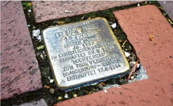  ?? ?? Ein Stolperste­in erinnert in Meitingen bereits an den von den Nazis ermordeten Dr. Max Josef Metzger. Weitere Orte der Erinnerung sind geplant.
