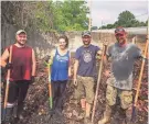  ?? THE COMPOST FAIRY ?? The Compost Fairy volunteer JP Miller, Board Members Caroline Norris and Chris Peterson and Executive Director Mike Larrivee.