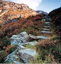  ??  ?? DUNROMAN The so-called Roman Steps: actually nothing to do with Romans, but the remains of a medieval packhorse trail.