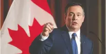  ?? ADRIAN WYLD / THE CANADIAN PRESS ?? Alberta Premier Jason Kenney speaks in Ottawa on Monday.