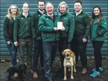  ?? ?? The Young family after Woodlands Glencoe became the overall UK Small Business of the Year in 2021.