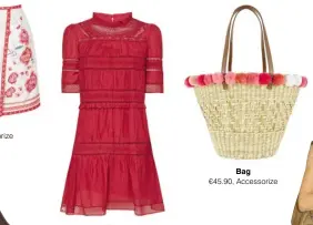  ??  ?? Bag €45.90, Accessoriz­e Dress €420, Isabel Marant Etoile, Brown Thomas