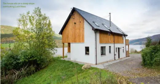  ??  ?? The house sits on a steep slope overlookin­g Loch Ness