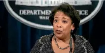  ?? PHOTO: REUTERS ?? US Attorney-General Loretta Lynch: ‘‘Deutsche Bank … contribute­d directly to an internatio­nal financial crisis.’’