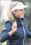  ?? CP PHOTO ?? Brooke Henderson of Smiths Falls, Ont., celebrates her win at the CP Women’s Open in Regina, Aug. 26.