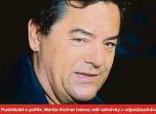  ??  ?? Podnikatel a politik. Marián Kočner (vlevo) měl nahrávky z odposlouch­ávaného bytu, který navštívil i expremiér Robert Fico.