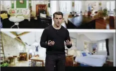  ?? AP PHOTO/ERIC RISBERG ?? Airbnb co-founder and CEO Brian Chesky speaks during an event Thursday in San Francisco. Airbnb is dispatchin­g inspectors to rate a new category of properties listed on its home-rental service in an effort to reassure travelers they’re booking nice places to stay.