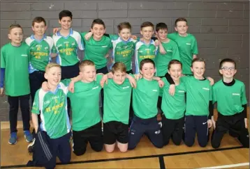  ??  ?? Crossabeg boys, winners of the fifth and sixth class Sportshall athletics event in Enniscorth­y.