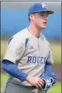  ?? ?? Rogers’ Madden Dillard tossed a shutout and allowed only two base runners in the Mountainee­r’ 9-0 victory over Fort Smiith Southside. (NWA Democrat-Gazette/Hank Layton)