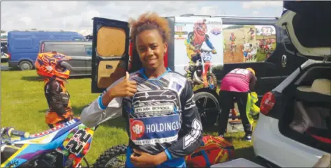  ??  ?? GOING PLACES . . . Tanya Muzinda is set to take part in next month’s British Girls National Motocross Championsh­ips at Wroxton in Oxford, England, an event which she wants to use as a stepping stone to stardom