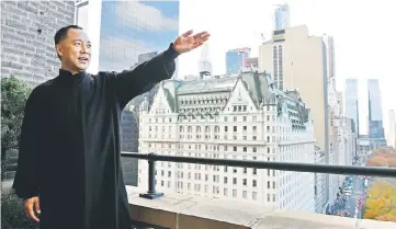  ??  ?? Guo Wengui poses at his New York City apartment. — AFP photo