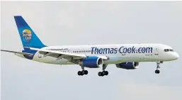  ??  ?? Thomas Cook shares nosedived yesterday.