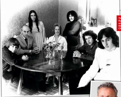  ??  ?? The Chunn family in 1974: Louise, flanked by her parents Jerry and Von, with her brothers, from left, Jeremy, Mike, Derek and Geoffrey. Inset, Chunn’s husband, Andrew Anthony.