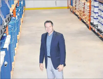  ?? TERRENCE MCEACHERN/THE GUARDIAN ?? Oliver Technow, president of BioVectra, announced the opening of a $4-million warehouse in Charlottet­own on Thursday.