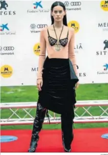  ?? GTRES ?? Milena Smit con un ‘look’ de Gucci en el Festival de Sitges.