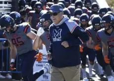  ?? Andy Cross, Denver Post file ?? Gregg Brandon, shown in 2019, remains the School of Mines head football coach. A university spokeswoma­n said the school cannot comment on confidenti­al personnel matters, but that disciplina­ry action was taken.