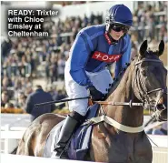  ?? ?? READY: Trixter with Chloe Emsley at Cheltenham