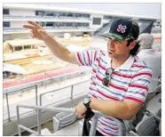  ?? SHELBY TAUBER / AMERICAN-STATESMAN ?? Jason Dial, president and CEO of the Circuit of the Americas, gives a tour of X Games constructi­on, which is nearing completion.