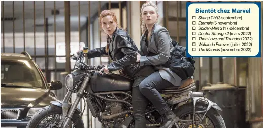  ?? - Gracieuset­é ?? Natasha Romanoff (Scarlett Johansson) et Yelena Belova (Florence Pugh) font la paire dans Black Widow.