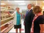  ?? MEDIANEWS GROUP FILE PHOTO ?? Barbara Wilhelmy, left, executive director of the Cluster Outreach Food Pantry in Pottstown, gave U.S. Sen. Bob Casey a tour of the facility in 2018. The Cluster is currently taking the lead in providing food to those in need during the coronaviru­s pandemic.