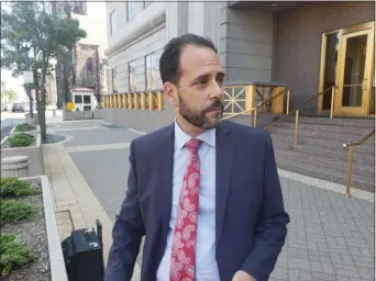  ?? ISAAC AVILUCEA - THE TRENTONIAN ?? Frank Nucera’s attorney Rocco Cipparone Jr. outside of the federal courthouse in Camden.