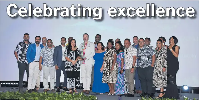  ?? ?? Interconti­nental Fiji Golf Resort & Spa won the Accommodat­ion Luxury over 50 rooms Award during the ANZ Fiji Excellence in Tourism Awards at the Sheraton Fiji Golf and Beach Resort in Denarau Nadi. Picture: REINAL CHAND
