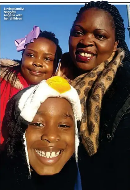  ??  ?? Loving family: Naggayi Angella with her children
