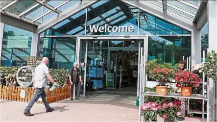  ?? — Photos: ADRIAN DENNIS/AFP ?? Many of Britain’s garden centres like this one near London have been forced to throw out unwanted stock during the nationwide lockdown.