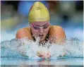  ?? Picture: Anton Geyser/Gallo Images ?? Lara van Niekerk in action in the Women 100 LC metre breaststro­ke during day 5 of the SA National Aquatic Championsh­ips at Newton Park Swimming Pool in Gqeberha.