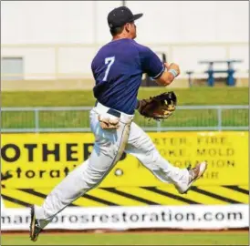  ?? MICHAEL P. PAYNE — THE NEWS-HERALD ?? The Captains’ Tyler Friis makes a throw against the Hot Rods on June 17 at Classic Park.