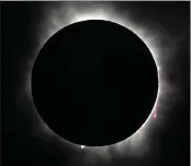  ?? ?? Totally cool: Totality, as seen from Texas