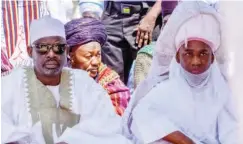  ?? PHOTOS: ?? Emir of Gombe, Alhaji Abubakar Shehu Abubakar III at the Eid with Governor Ibrahim Hassan Dankwambo Haruna Gimba Yaya