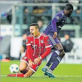  ?? FOTO: TWITTER ?? Thiago se lesionó el miércoles contra el Anderlecht en Champions