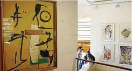  ?? ?? Die Collage „Personne, oiseaux” von 1976 ist für Kurator Enrique Juncosa das bedeutends­te Stück aus der Sammlung der Stiftung Miró Mallorca.