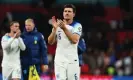  ?? ?? Harry Maguire applauding England fans after full-time at Wembley Stadium. Photograph: John Patrick Fletcher/Action Plus/ Shuttersto­ck