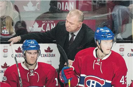  ?? GRAHAM HUGHES/THE CANADIAN PRESS ?? The Montreal Canadiens have fired head coach Michel Therrien, above, replacing him with Claude Julien.
