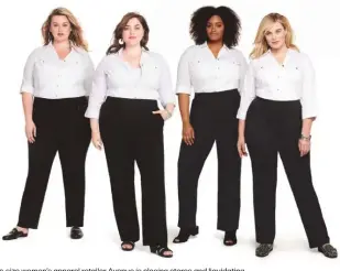  ??  ?? Plus-size women’s apparel retailer Avenue is closing stores and liquidatin­g.