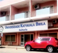  ?? DR ?? Katyavala Bwila é instituiçã­o pública sediada em Benguela