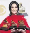  ?? PHOTO: REUTERS ?? Kacey Musgraves who won four awards, including for Album of the Year.