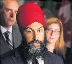  ?? PATRICK DOYLE/THE CANADIAN PRESS ?? NDP Leader Jagmeet Singh kicked Erin Weir out of the party caucus after an investigat­ion into harassment allegation­s made against the Saskatchew­an MP.