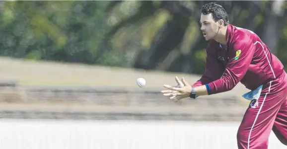  ?? Picture: Kevin Farmer ?? QUESTIONS RAISED: Queensland Country captain Cameron Brimblecom­be says rule changes to shining a ball with saliva will favour batsmen.