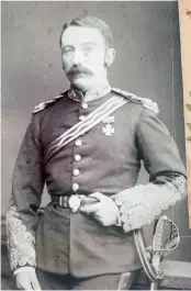  ?? (via Historic Military Press) ?? ■ Left: A portrait of Colonel John Rouse Merriott Chard with his Victoria Cross pinned to his left chest.