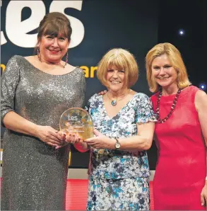  ??  ?? TES editor Ann Mroz with Sine MacVicar and Justine Greening, Secretary of State for Education.