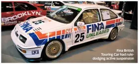  ??  ?? Fina British Touring Car had ruledodgin­g active suspension