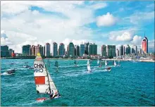  ?? PROVIDED TO CHINA DAILY ?? A host city of the sailing events of the Beijing 2008 Olympic Games, Qingdao has become an important destinatio­n for marine sports in Asia.